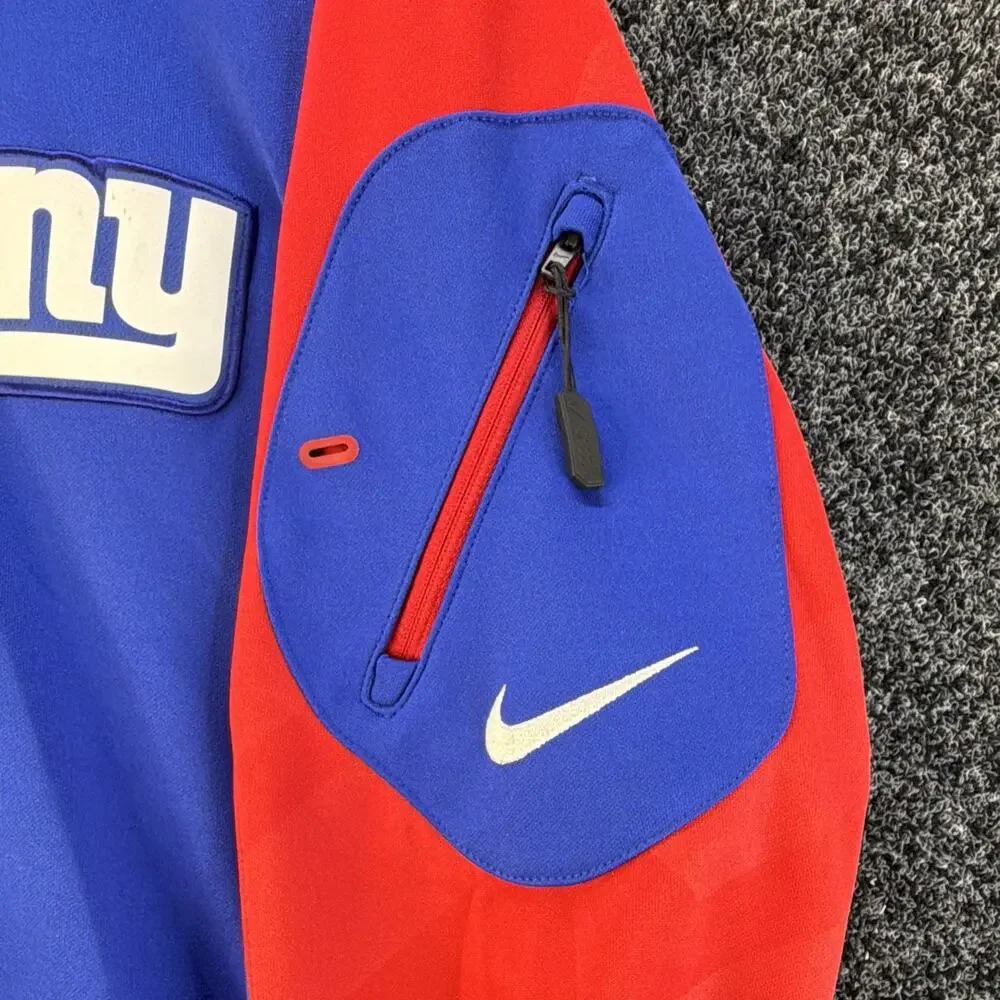 Nike New York Giants NFL Dri-FIT Full Zip Jacket Blue Red, Men's XL
